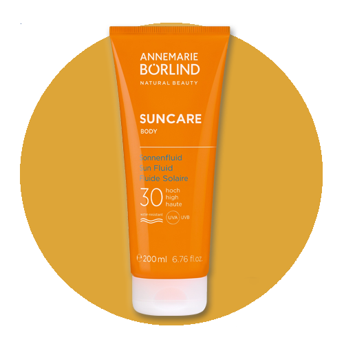 BÖRLIND Sonnenfluid LSF 30 Werbebild ANNEMARIE BÖRLIND SUN Sonnenfluid LSF 30