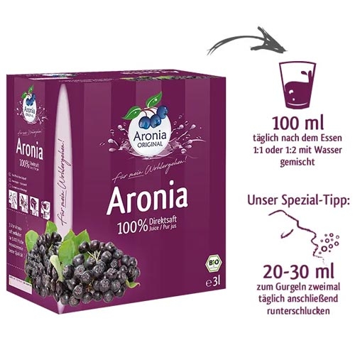 Aronia Original Bio Aronia 100% Direktsaft 3l