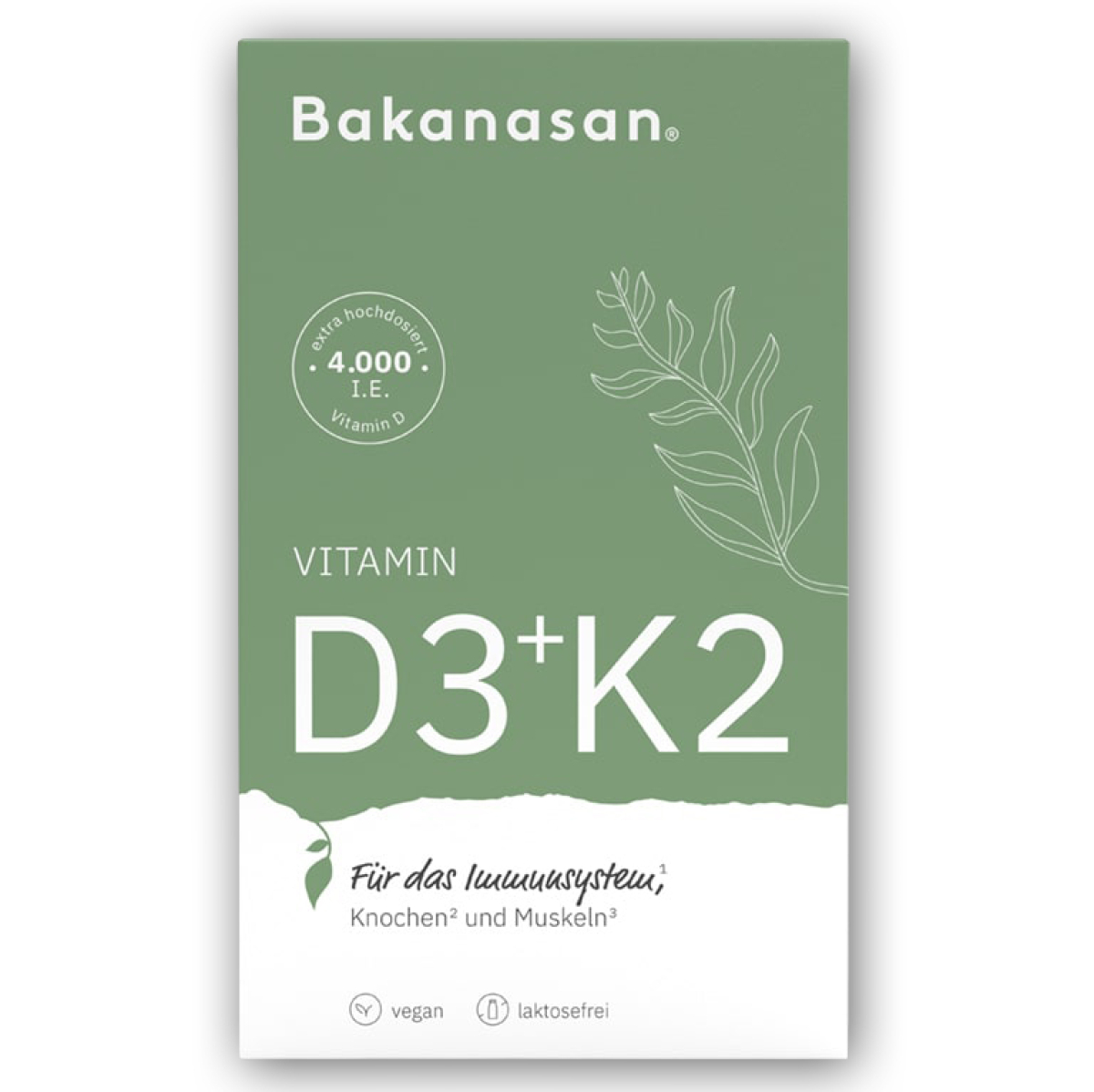 Bakanasan Vitamin D3 + K2 - Produktbild