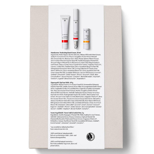 Preview: Produktbild Rückseite des Dr. Hauschka Geschenkset „gentle touch“