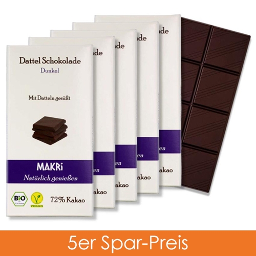 Makri Schokolade - Dunkel 5er