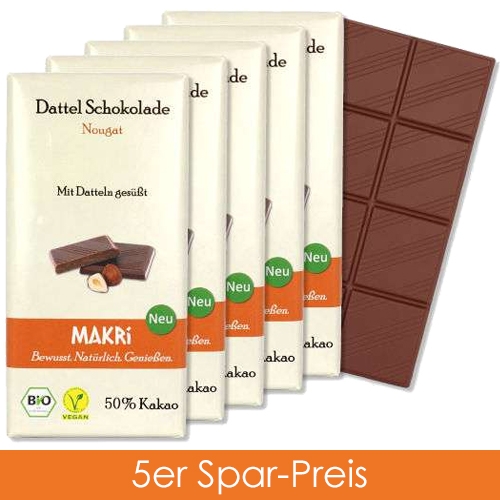 Makri Schokolade - Nougat 5er