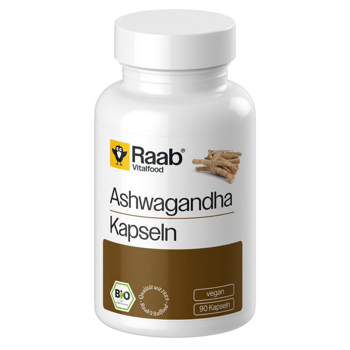 Raab Vitalfood Ashwagandha Kapseln Bio 90 St. – Produktverpackung