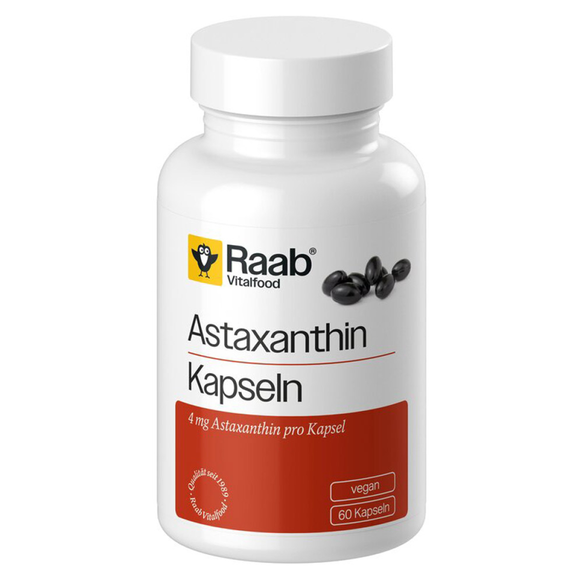 Raab Vitalfood Astaxanthin Kapseln 60 St. – Produktverpackung