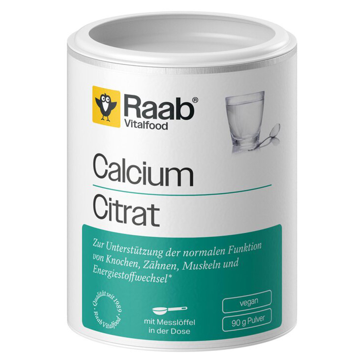 Raab Vitalfood Calciumcitrat Pulver 90 g – Produktverpackung