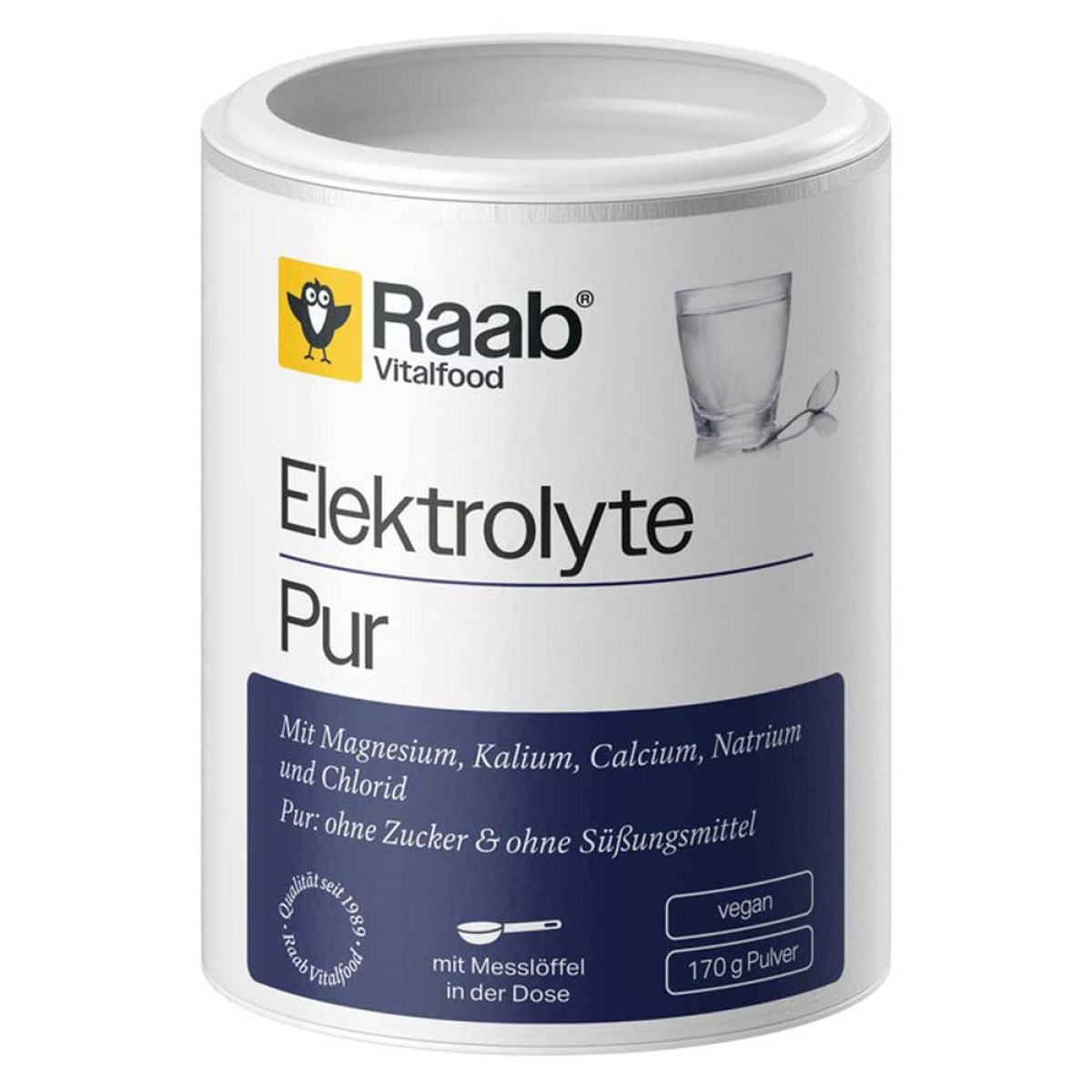 Raab Vitalfood Elektrolyte Pur Pulver 170 g – Produktverpackung