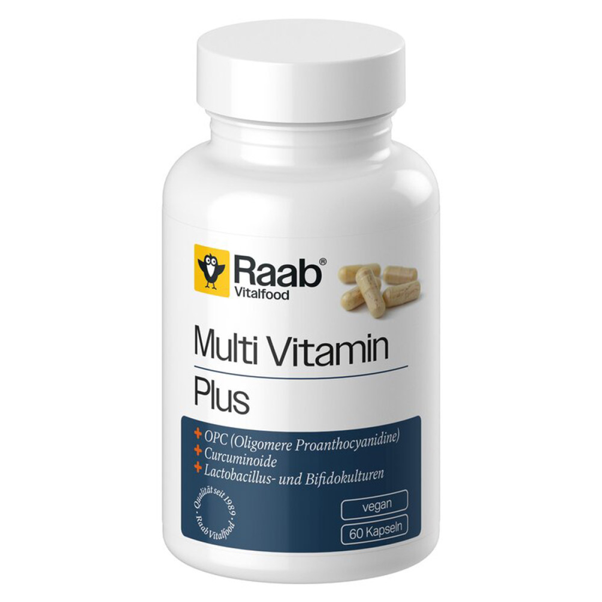 Raab Vitalfood Multivitamin Plus Kapseln 60 St. – Produktverpackung