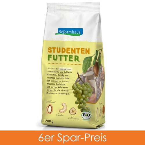 Reformhaus Studentenfutter bio 6x200g