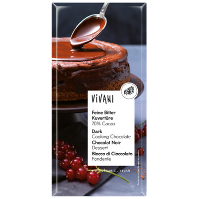 Vivani Feine Bitter Kuvertüre 70% Cacao 200g