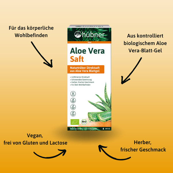 hbner Aloe Vera Saft 490 ml - My Reformhaus