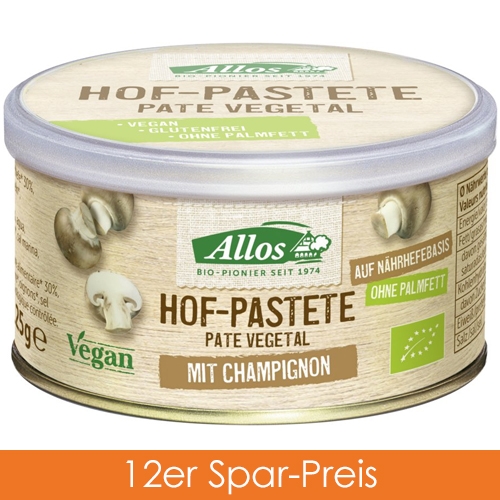 Allos Hof Pastete Champignon 12x125g