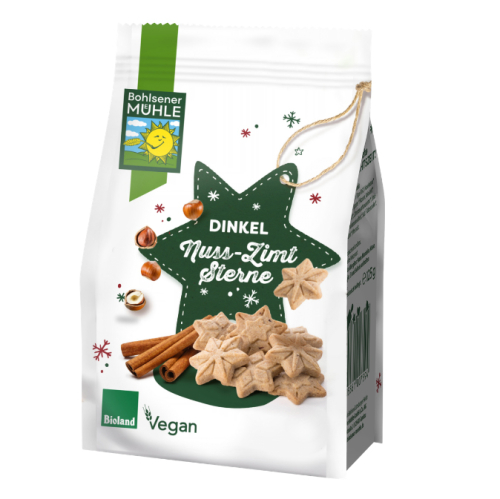 Produktbild: Bohlsener Mühle Dinkel Nuss Zimt Sterne 125 g