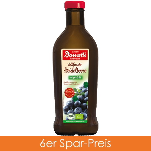 Donath Bio Vollfrucht Heidelbeere unges. 6x500ml