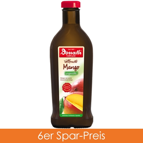 Donath Vollfrucht Mango ungesüßt 6x500ml