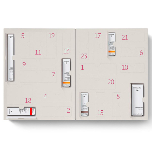 Produktbild des Dr. Hauschka Adventskalender "daily delight" von innen