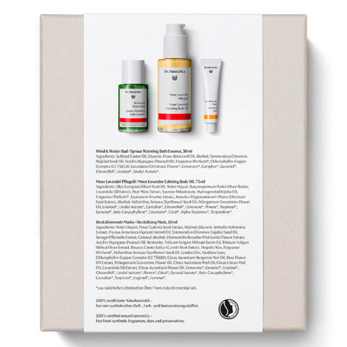 Produktbild Rückseite des Dr. Hauschka Geschenkset „relaxed soul“