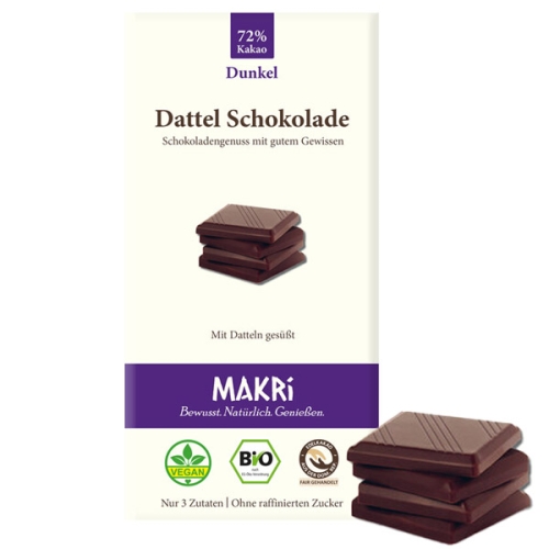 Makri Schokolade - Dunkel 72%