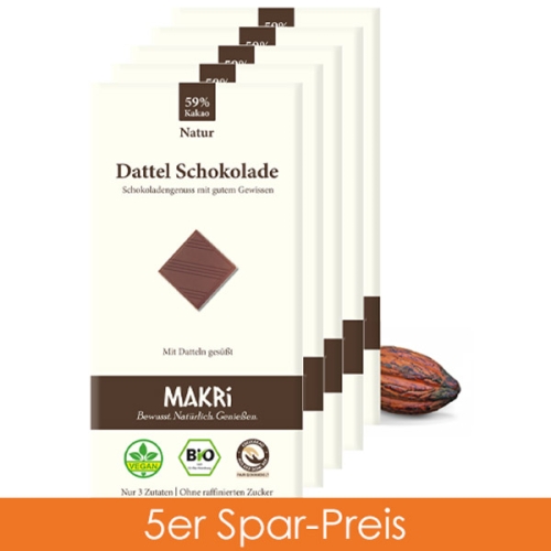 Makri Schokolade - Natur 59% 5er