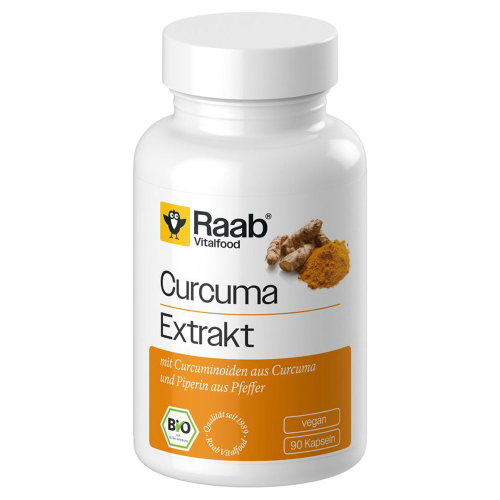 Raab Vitalfood Curcuma Extrakt Kapseln Bio 90 St. – Produktverpackung