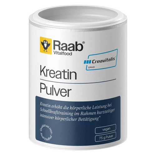 Raab Vitalfood Kreatin Pulver 75 g – Produktverpackung