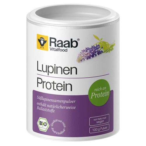 Raab Vitalfood Lupinenprotein Pulver Bio 100 g – Produktverpackung