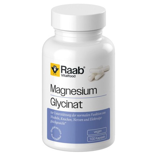 Raab Vitalfood Magnesiumglycinat Kapseln 100 St. – Produktverpackung
