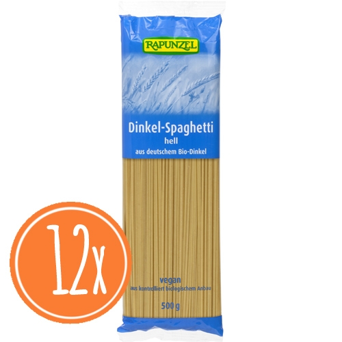 Rapunzel Dinkel-Spaghetti hell 12x500g