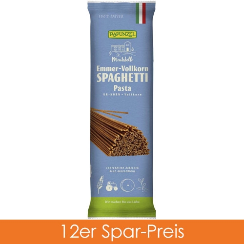 Rapunzel Emmer-Spaghetti Vollkorn 12x500g