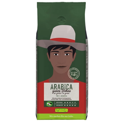 Rapunzel Heldenkaffee Arabica ganze Bohne, 1kg