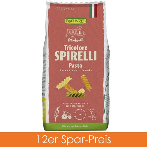 Rapunzel Semola Spirelli Tricolore 12x500g