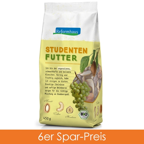 Reformhaus Studentenfutter bio 6x450g