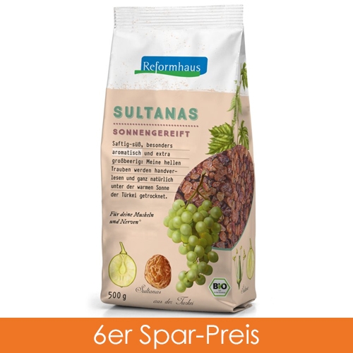 Reformhaus Sultanas hell bio 6x500g