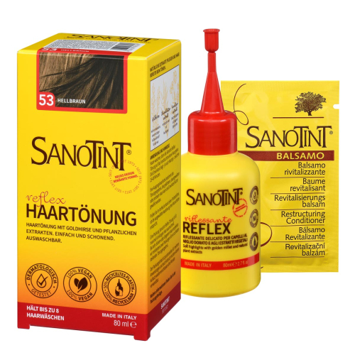 Reflex Haartönung Set Hellbraun – Colorationscreme und Pflegebalsam