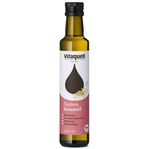 Vitaquell Bio Sesamöl (kaltgepresst, nativ ungerösteter ) 250 ml