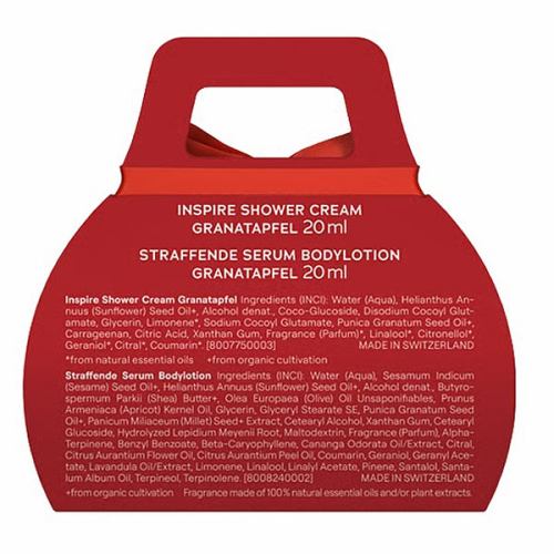 Produktbild Rückseite des Weleda Mini Geschenkset Granatapfel