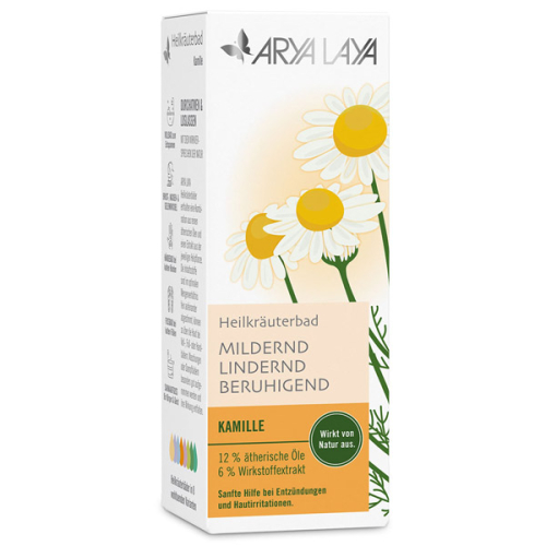 Produktverpackungsbild des Arya Laya Heilkräuterbad Kamille