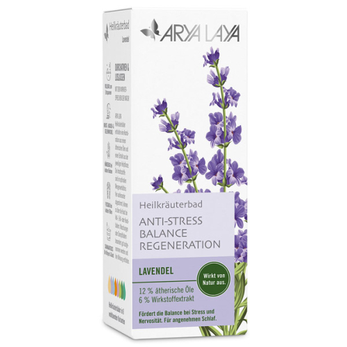 Produktverpackungsbild des Arya Laya Heilkräuterbad Lavendel