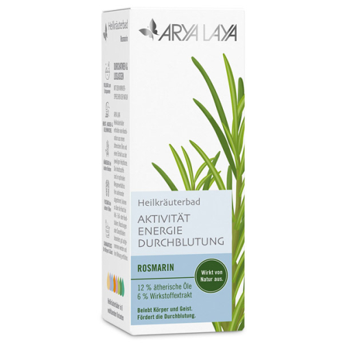 Produktverpackungsbild des Arya Laya Heilkräuterbad Rosmarin
