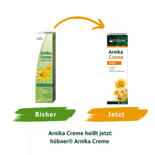 hübner Arnika Creme - Designansicht vorher nachher