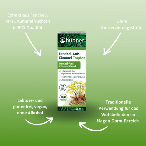 USP der hübner Fenchel-Anis-Kümmel Tropfen