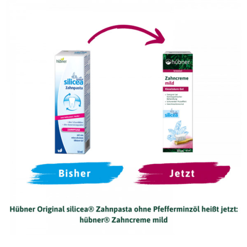 hübner Zahncreme mild - Designansicht vorher nachher